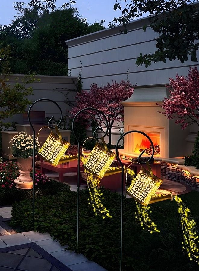 MIXDE Solar Powered Led Lawn Lights,Solar Watering Can Light,Waterfall Lights Waterproof Solar Garden Light For Garden Patio Yards,Auto Light Up At Dark - Image 1
