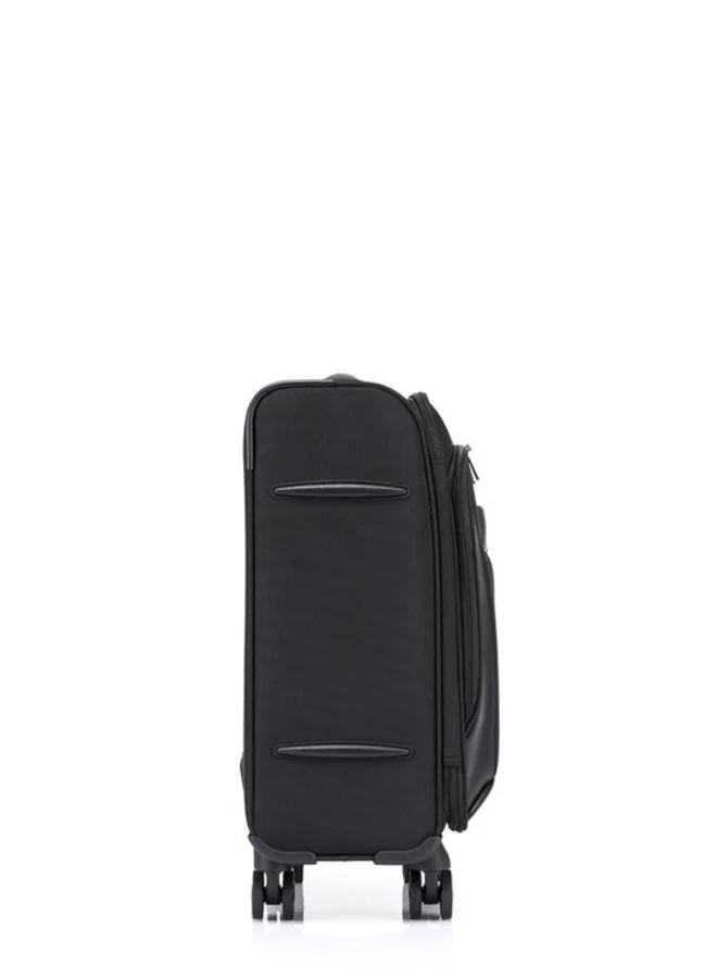 Samsonite  Vigon II Mobile Office Cabin Size 55 cm / 20 inch, Spinner Wheels, 100% Polyester, Black|Cross Ribbons|TSA Lock|Dual Tube Pull Handle|Inner Mesh Zippered Pocket - 2 Years International Warranty  | Best Price UAE