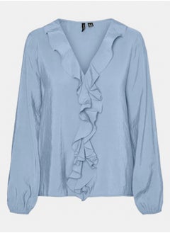 VERO MODA Vmqueeny L/S Ruffle Top Wvn Exp Ga 