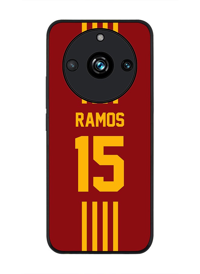 Stylizedd Rugged Black Edge case for Realme 11 Pro/Realme 11 Pro+, Custom Slim fit Thin Phone Case Cover - Football Team - Spain , Player Name - Ramos - Image 1