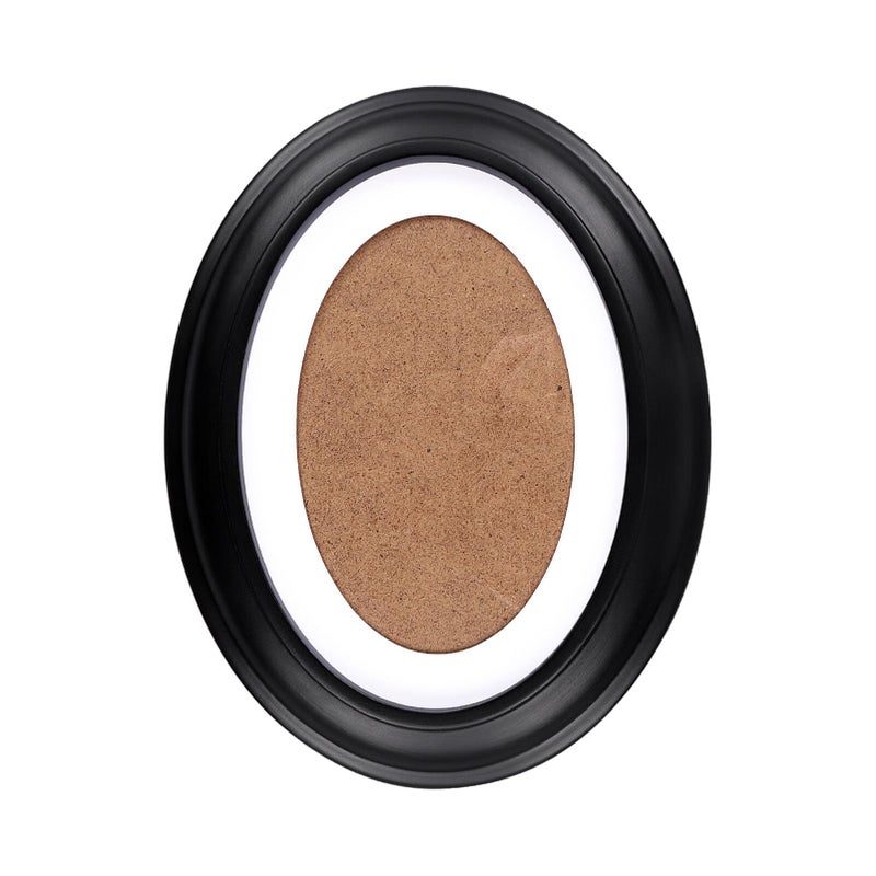 Oval Wood Photo Frame Black Seamless Design Wall Hanging Home Decor Picture Frame - Image 2