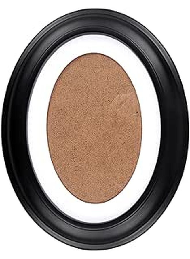 Oval Wood Photo Frame Black Seamless Design Wall Hanging Home Decor Picture Frame - Image 1