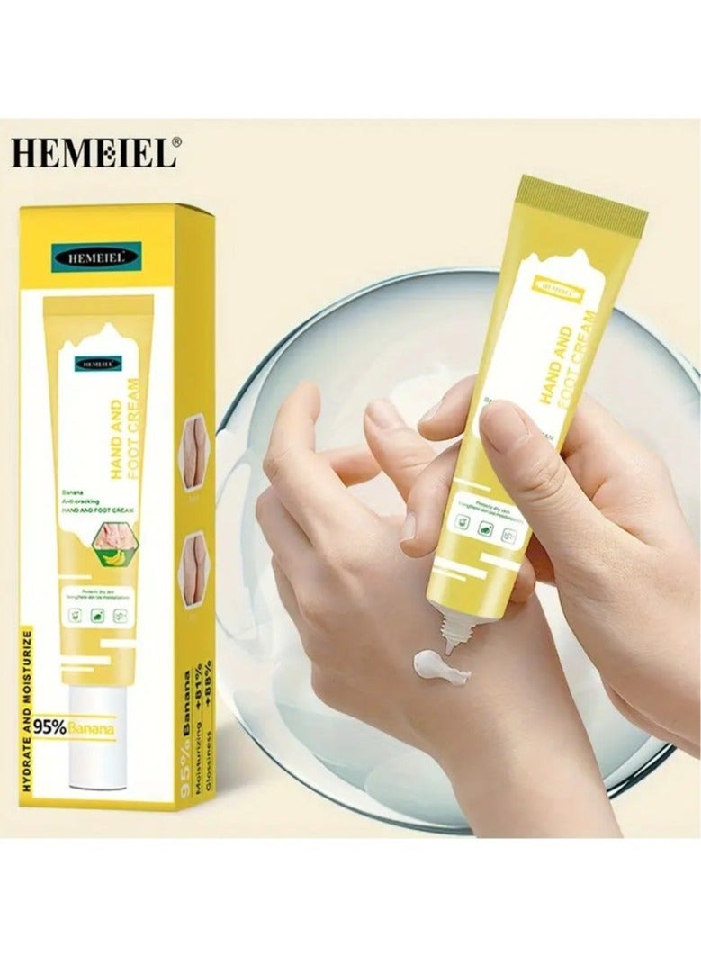 HEMEIEL 30g,Banana Foot And Hand Cream For Dry Cracked Skin,Deeply Moisturizing Your Dry And Cracked Skin,Foot And Hand Care Product ! - Image 1
