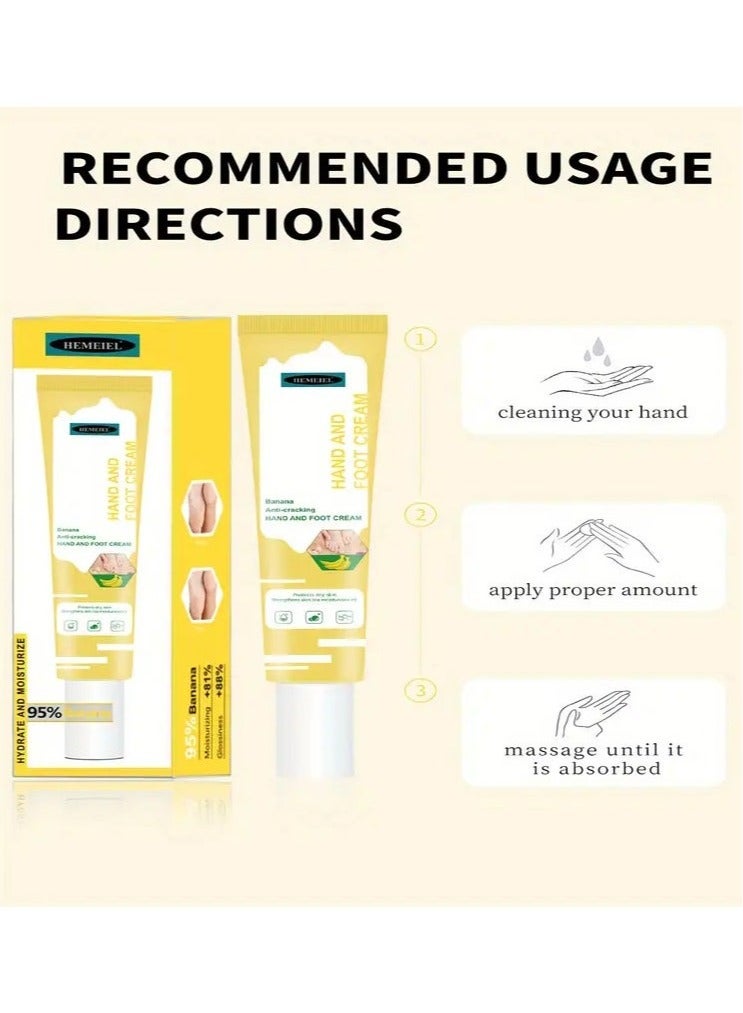HEMEIEL 30g,Banana Foot And Hand Cream For Dry Cracked Skin,Deeply Moisturizing Your Dry And Cracked Skin,Foot And Hand Care Product ! - Image 3