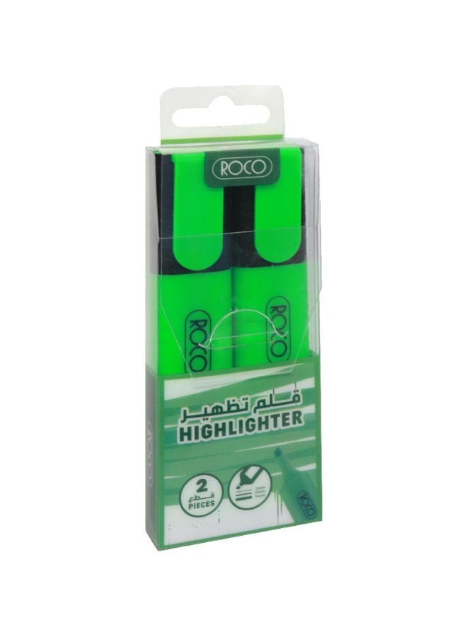 ROCO Pack of 2 Highlighters 120 Green - Image 1