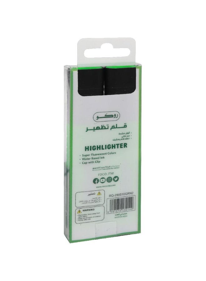 ROCO Pack of 2 Highlighters 120 Green - Image 2