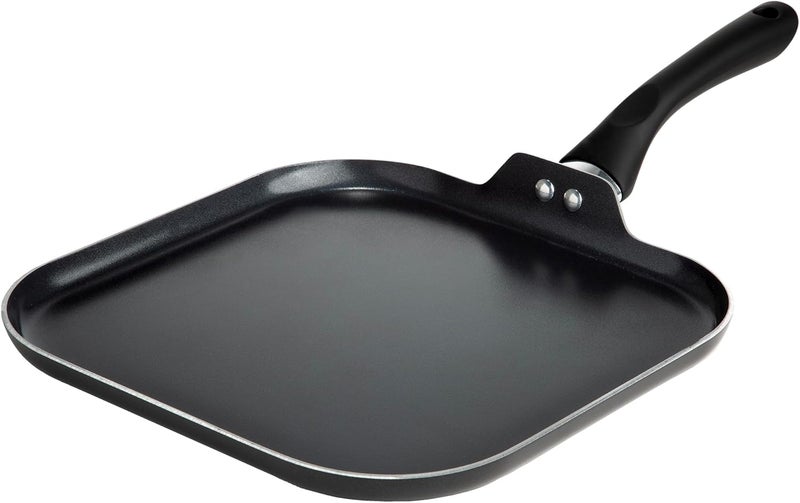 Ecolution Artistry Nonstick Square Griddle, Easy To Clean, Comfortable Handle, Even Heating, Dishwasher Safe Pots and Pans, 11-Inch, Black - Image 1