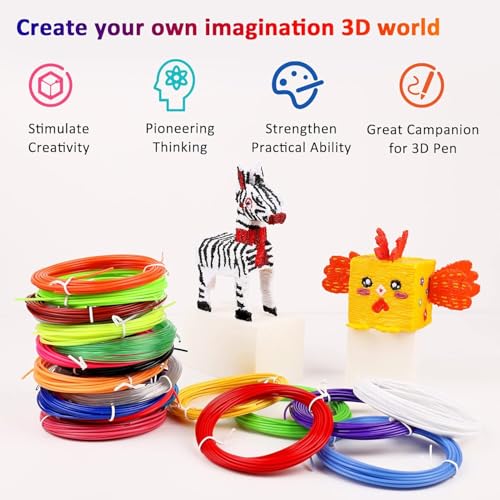 Funny Teddy 20 Colors - 3D Pen Filament - 5meter Each - 3D Pen Refill - 3D Printing Filament PLA Material for 3D Drawing and Printing - 3D Pen Wire - Image 3