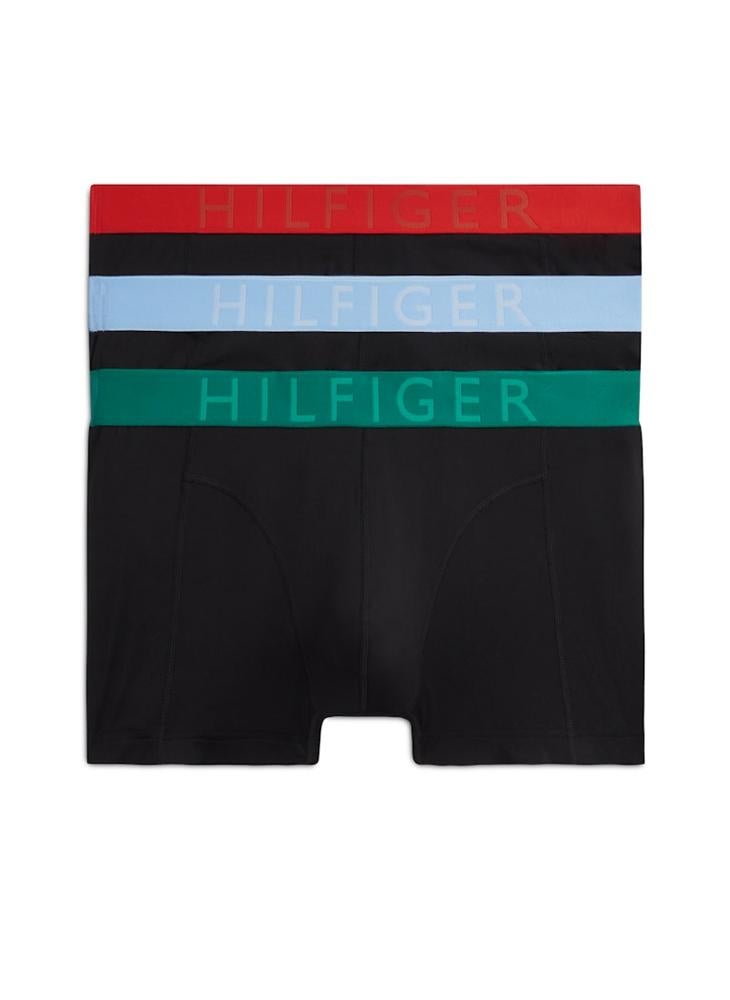 TOMMY HILFIGER 3-Pack Microfibre Logo Waistband Trunks - Image 1