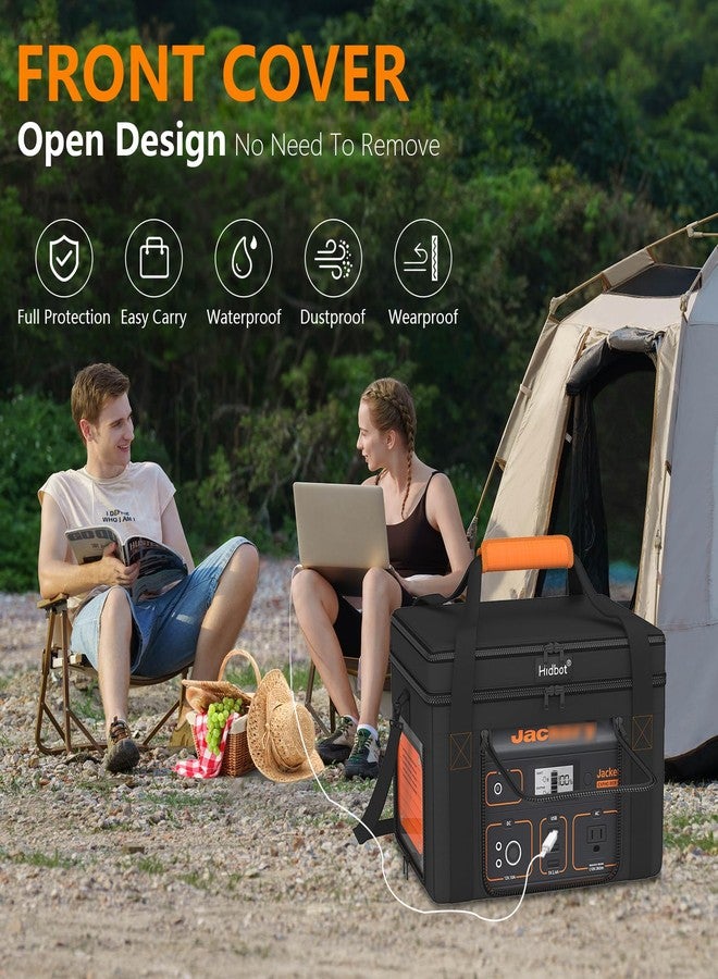 Hidbot Travel Carrying Case for Jackery Explorer 300,Portable Power Station Storage Bag for Jackery Explorer 300 with Waterproof Bottom, Side Ventilation Double Layer for Jackery Accessories,Bag Only - Image 2