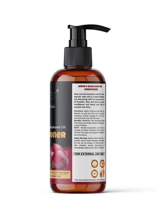 La' Decus INDIA - La’ Decusindia Onion Hair Care Kit With Onion Black Seed Hair Oil + Conditioner + Shampoo For Hair Growth With Anti Dandruff And Damage Control Properties Combo Kit Pack Of 600 Ml - Image 1
