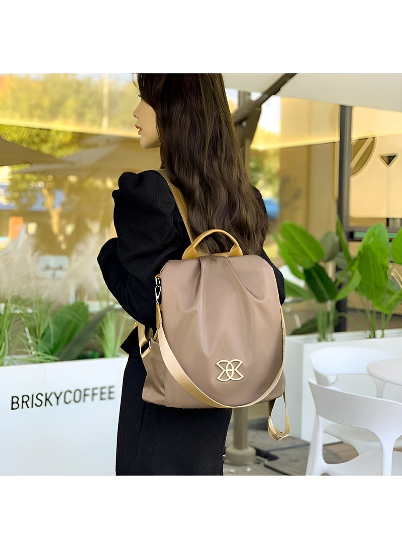 ريوكل حقيبة ظهر نسائية مصنوعة من جلد البولي يوريثان وحقيبة كتف كاجوال مضادة للسرقة وحقيبة كتف نسائية أنيقة وخفيفة الوزن من النايلون المقاوم للماء  - Image 4