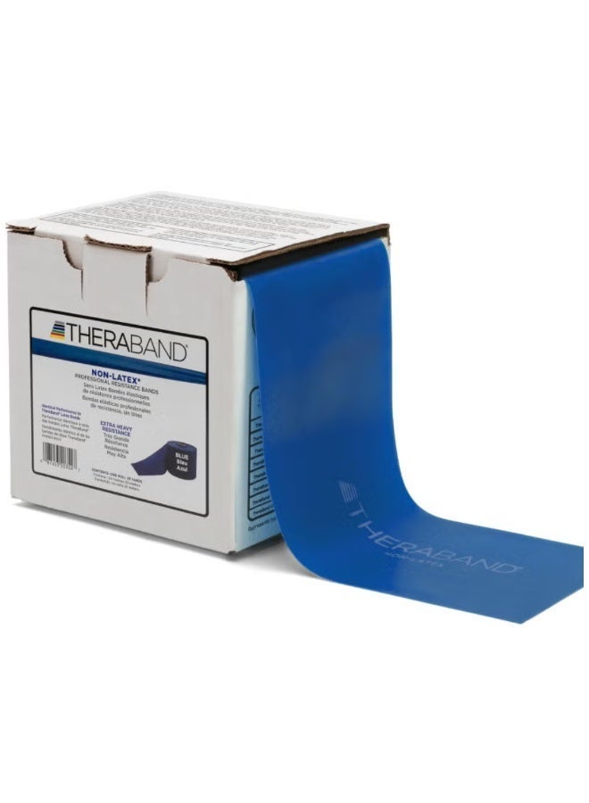 THERABAND Non-Latex Resistance Band - Extra Heavy Blue Level 5 Professional Elastic Band for Physical Therapy, Strength Training & Rehabilitation - 1.5m Individual Band - Image 1