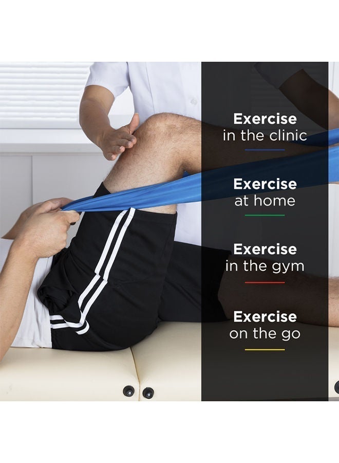 THERABAND Non-Latex Resistance Band - Extra Heavy Blue Level 5 Professional Elastic Band for Physical Therapy, Strength Training & Rehabilitation - 1.5m Individual Band - Image 4