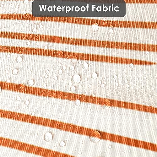Ghroiep Mid Century Abstract Boho Orange Aesthetic Shower Curtain Set, Spring Summer Pink Green Nature Leaf Sun Modern Minimalist Home Bathroom Curtain Decor with 12 Hooks 72x72 Inches - Image 5