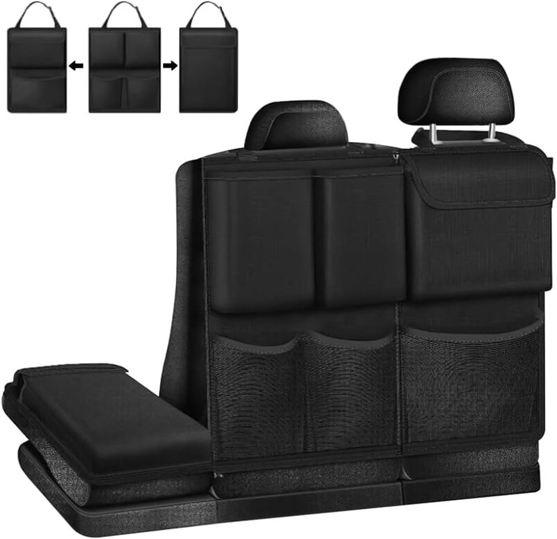 JVCV® Large Capacity Backseat Trunk Organizer for Car SUV & MPV – Foldable Multi-Pocket Storage Bag with Adjustable Straps | Waterproof Durable Car Boot Organizer for Travel & Daily Use (Black) - Image 1