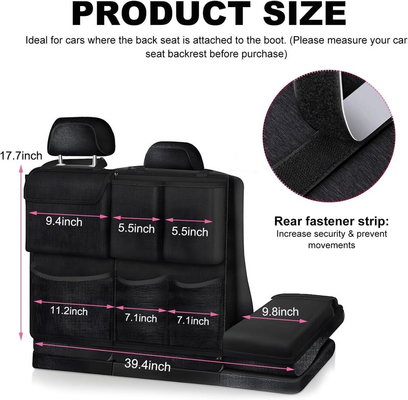 JVCV® Large Capacity Backseat Trunk Organizer for Car SUV & MPV – Foldable Multi-Pocket Storage Bag with Adjustable Straps | Waterproof Durable Car Boot Organizer for Travel & Daily Use (Black) - Image 4