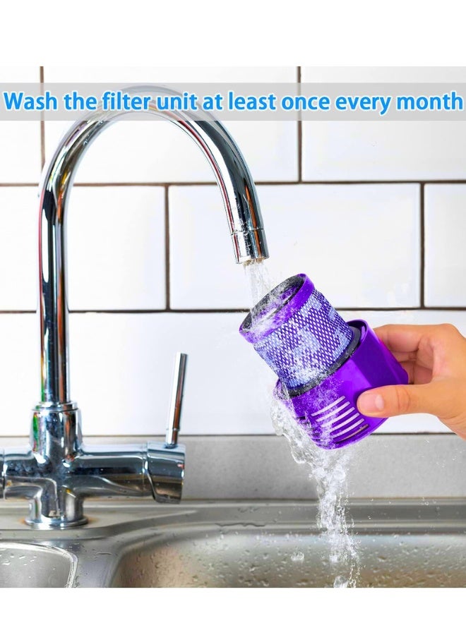 Chase Up Vacuum Filter Replacements for Dyson V10 Cyclone Series, Animal, Absolute, Total Clean, SV12, Part No. 969082-01 (2 Pack Filters and 1 Clean Brush) - Image 3