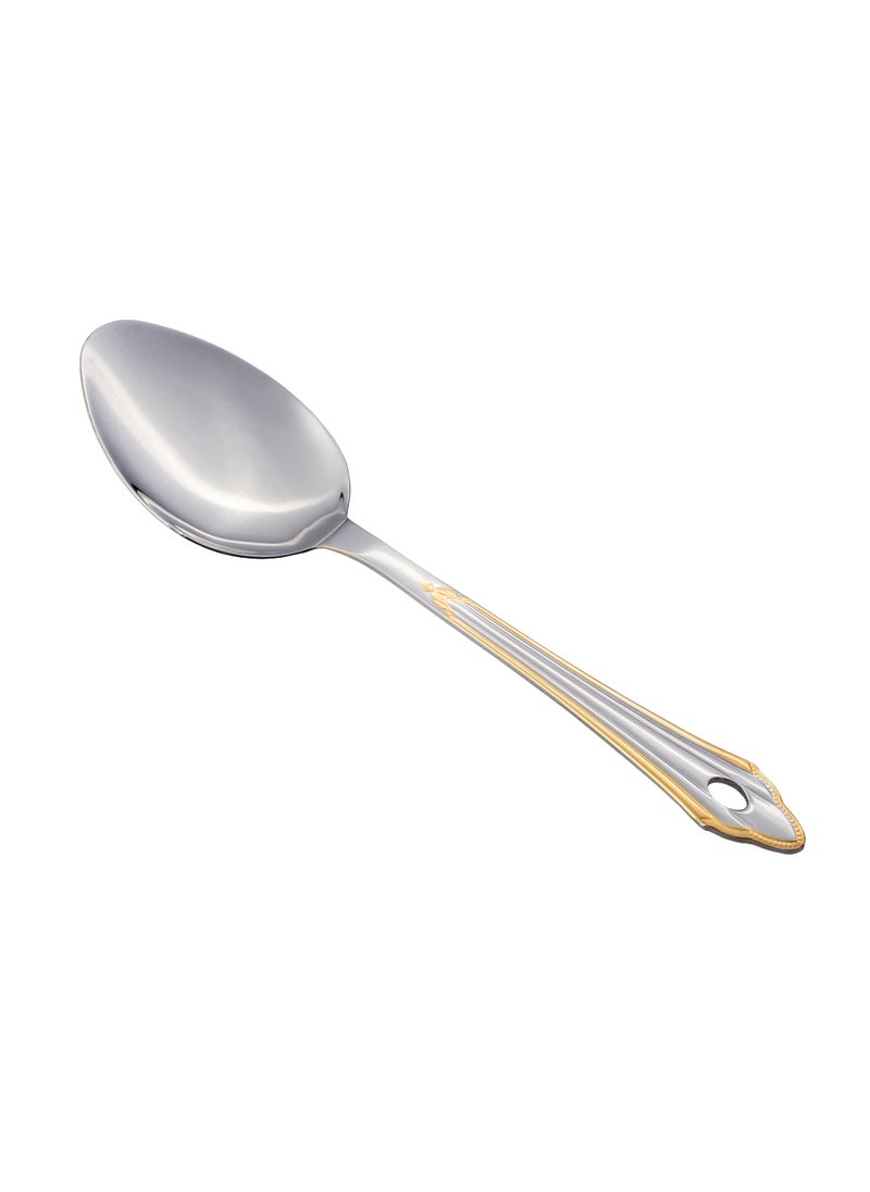 Stainless Steel Scoop And Food Spoon With Golden Decor Length 25 cm - pzsku/ZFA22E36D171C17984BE1Z/45/_/1701940254/9475983a-ef0d-4b25-b683-e23ef4d79779