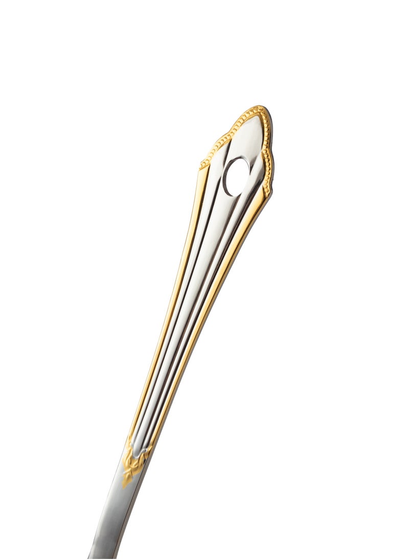 Stainless Steel Scoop And Food Spoon With Golden Decor Length 25 cm - pzsku/ZFA22E36D171C17984BE1Z/45/_/1701940656/a952396c-3e56-41eb-91fc-df4e747b4d9f