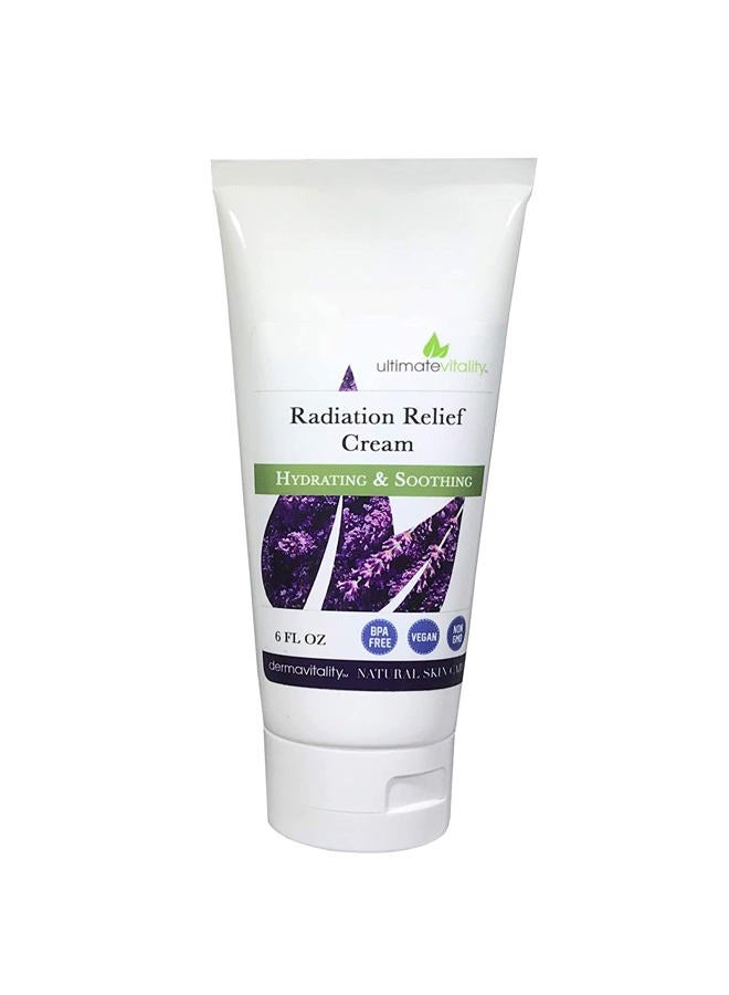 UltimateVitality Radiation Burn Relief Cream 6 Ounces Cream for Radiation Patients, Natural, Organic, Paraben, Pthalate Free Calendula Based Cream for Radiation Burns - 6 Ounces (Lavender) - Image 1