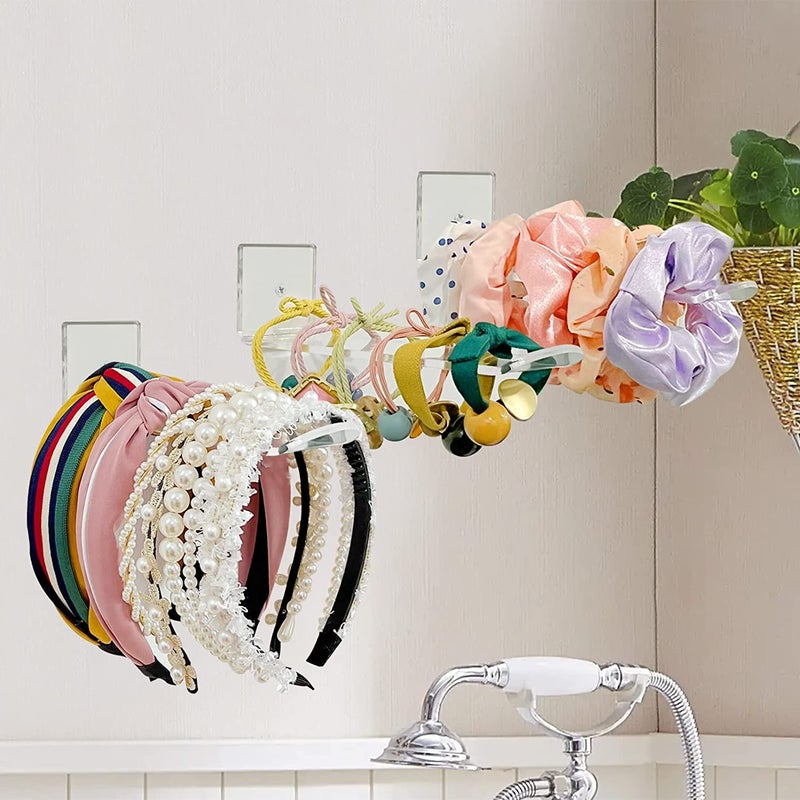 PARIKSHIT SUBLIMATION WITH DEVICE OF PS Parikshit Sublimation Acrylic Transparent Headband Holder Wall Stand hair clip Hairbow Hanging Organizer Storage display all kinds of your hair bows for Girls Womans 3 Pcs  - Image 1