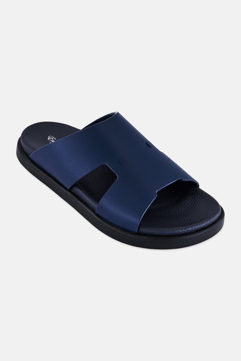 English Laundry Men Slip On Arabic Sandals, Navy - Image 1