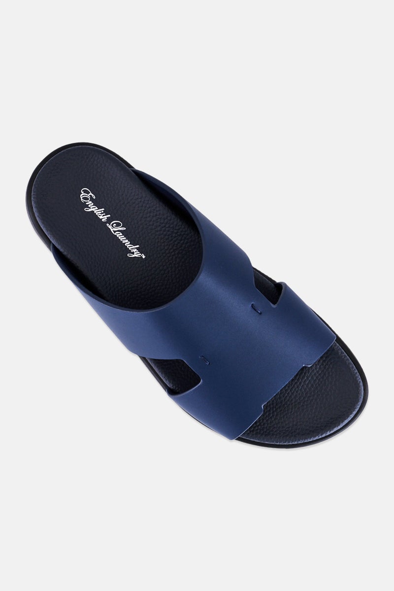 English Laundry Men Slip On Arabic Sandals, Navy - Image 4