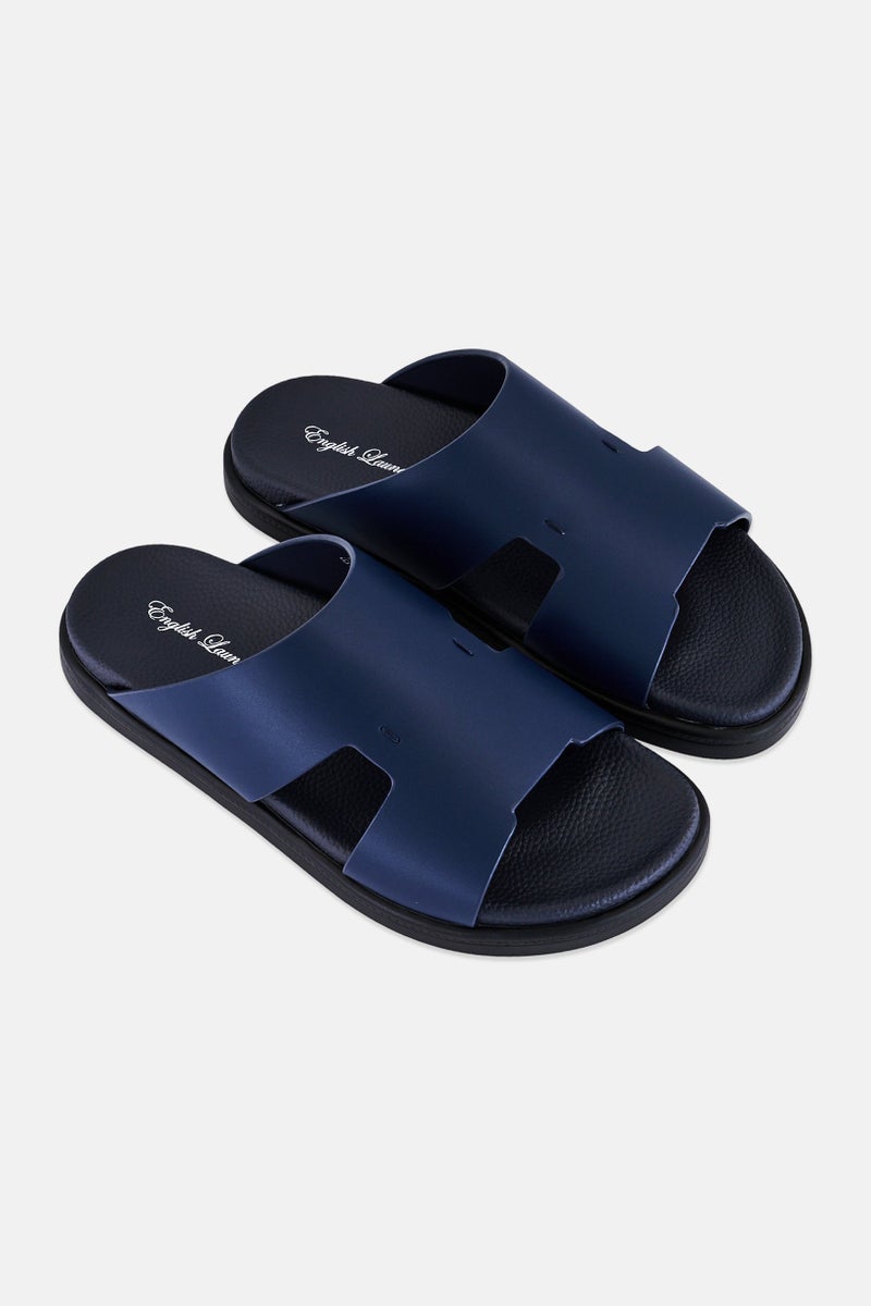 English Laundry Men Slip On Arabic Sandals, Navy - Image 2
