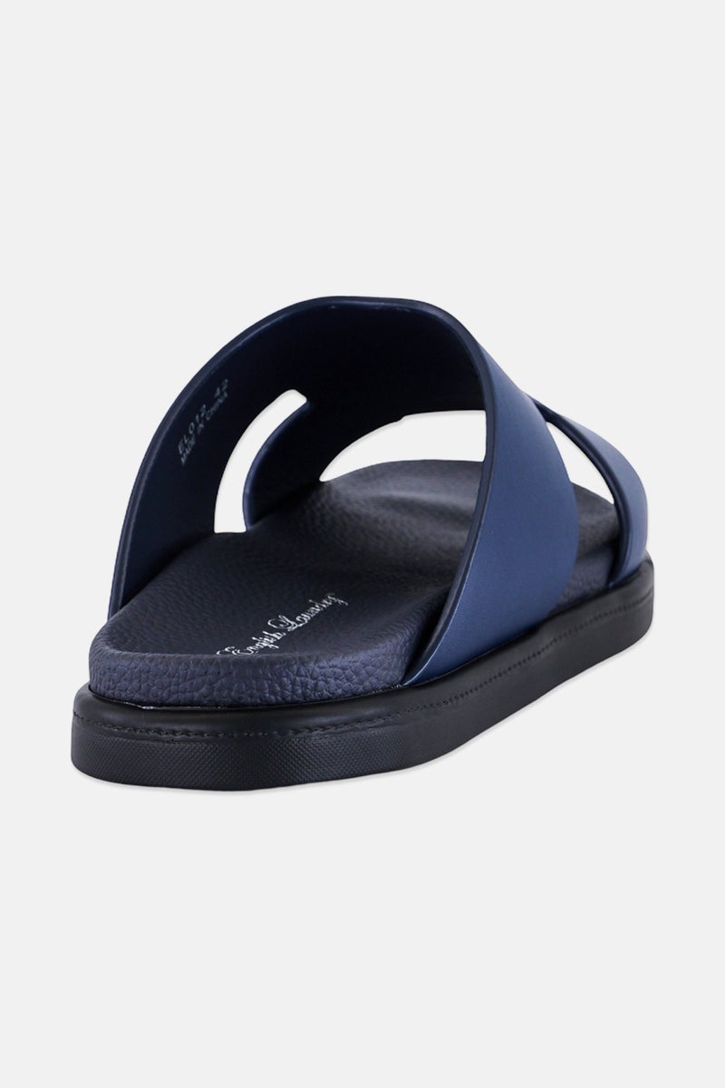 English Laundry Men Slip On Arabic Sandals, Navy - Image 3