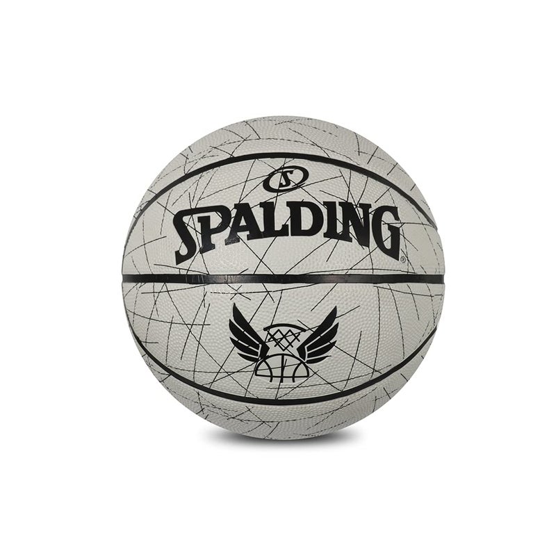 SPALDING 8 Panel Flight-Lines Rubber Moulded Indoor/Outdoor Basketball with Butyl Bladder, Multicolor, Size: 7 (Suitable for Practice/Match/Training) + Free Air Needle - Image 1