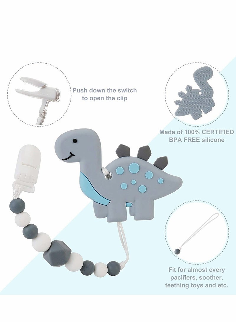 SOLARAE Baby Teething Dinosaur Toys, for Newborn Babies, Neutral Shower Gift - Image 4