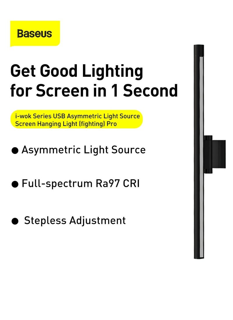 Baseus - Computer Monitor Light Bar, Eye-Care Desk Lamp with Adjustable Backlight for Home Office and Gaming, Stepless Dimming Brightness & Color Temperature, No Screen Glare, LED Monitor Light for Better Visibility, Reduce Eye Strain, USB Powered, Perfect for Work or Study - Image 1