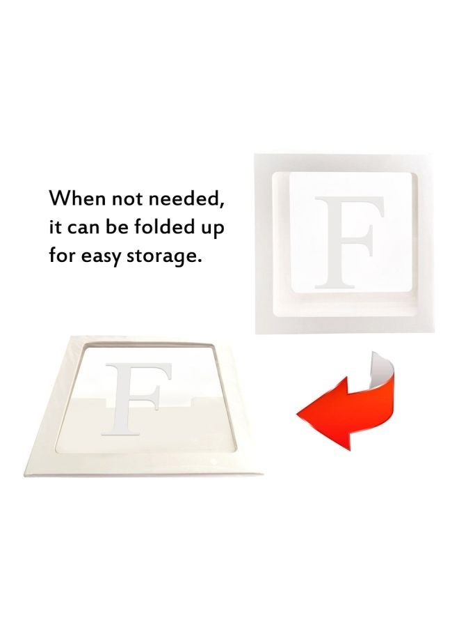 NIBEMINENT Letter F Transparent Balloon Decoration Box DT1069 30x30x30cm - Image 2