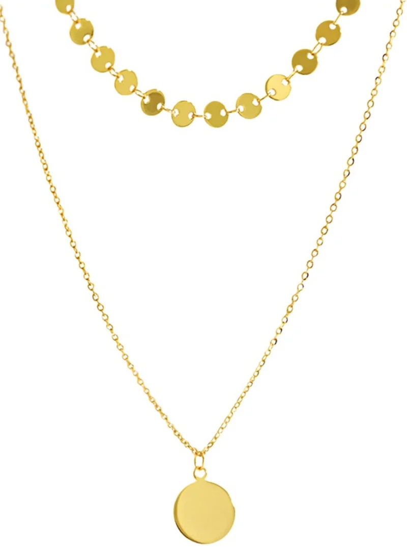 Hzmer Jewellery Gold Layered Necklace