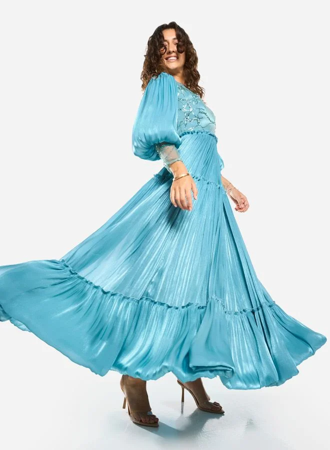 House of Moda Embellished Tiered Maxi Dress