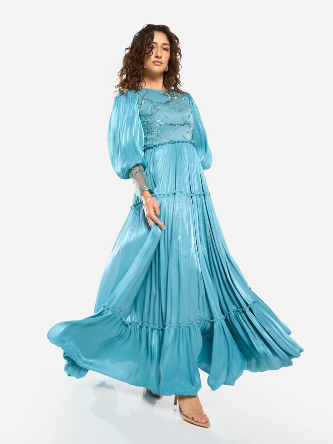 House of Moda Embellished Tiered Maxi Dress - Image 4