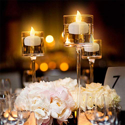 IMAGE Floating Candles, Flameless Floating LED Tea Lights 12 Pack Waterproof Tealight Candles for Wedding Party Spa Home Indoor Outdoor Decor-Yellow - Image 1