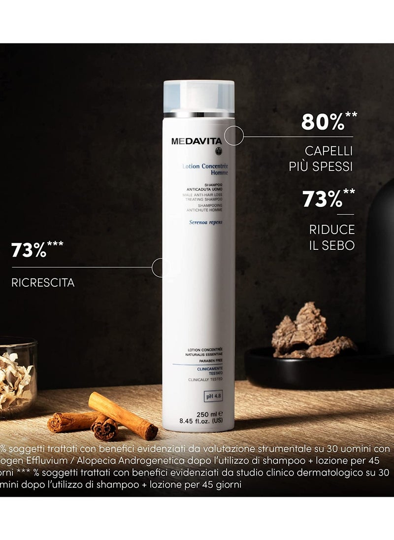 MEDAVITA Male anti hair loss treating shampoo 250ml  - Image 3