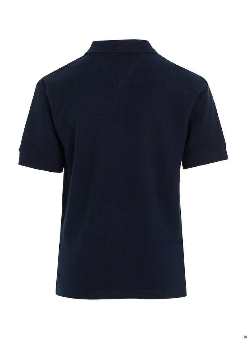 TOMMY HILFIGER Boys' Striped Polo Shirt - Cotton, Blue