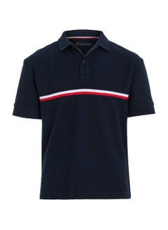 TOMMY HILFIGER Boys' Striped Polo Shirt - Cotton, Blue  - Image 2