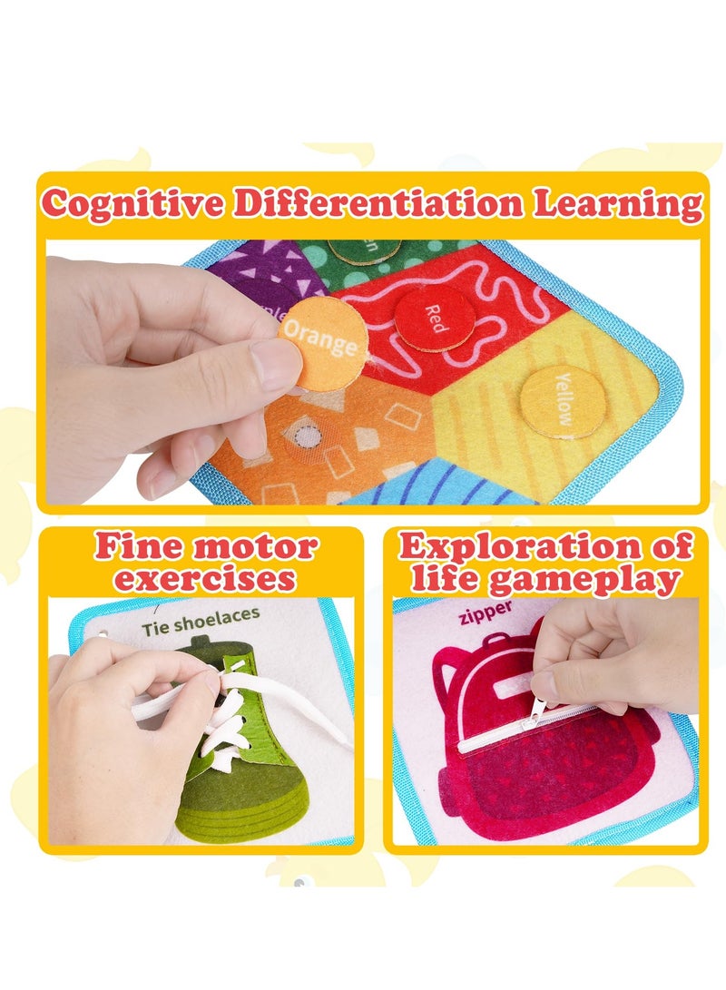 SOLARAE كتاب هادئ للأطفال الصغار، كتاب مشغول لألعاب التعلم، لوحة مشغولة حسية، كتاب أنشطة ثلاثي الأبعاد، حقيبة منزل دمى، مغامرة تعليمية مشوقة، تعزز المهارات الحياتية الحقيقية، مستلزمات الطائرة للأطفال الصغار لحملها إلى المنزل - Image 4