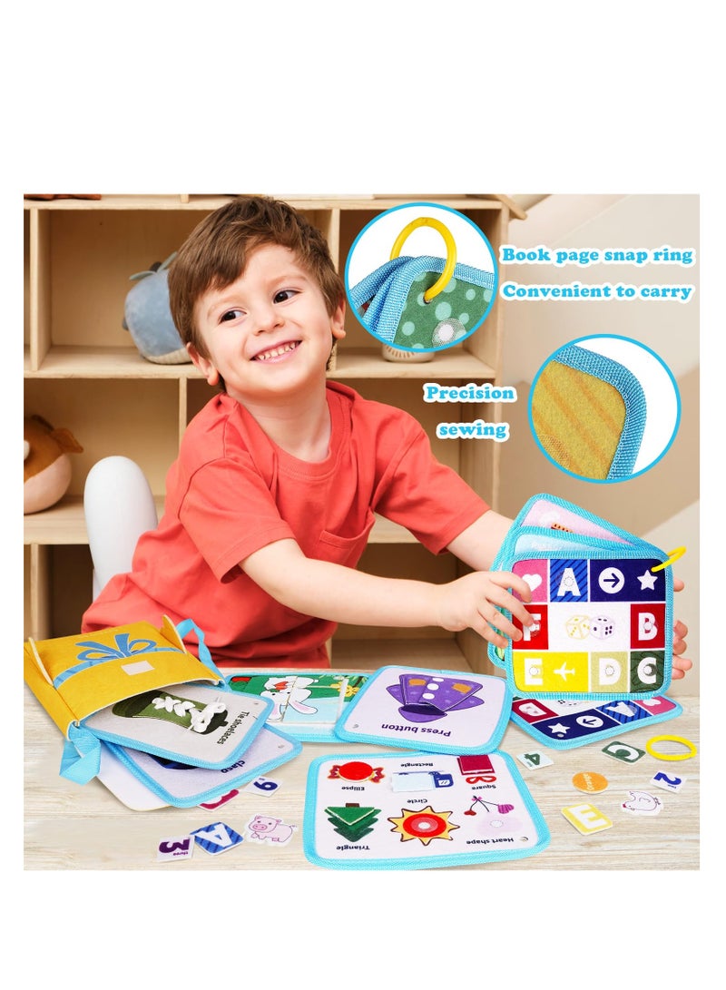 SOLARAE كتاب هادئ للأطفال الصغار، كتاب مشغول لألعاب التعلم، لوحة مشغولة حسية، كتاب أنشطة ثلاثي الأبعاد، حقيبة منزل دمى، مغامرة تعليمية مشوقة، تعزز المهارات الحياتية الحقيقية، مستلزمات الطائرة للأطفال الصغار لحملها إلى المنزل - Image 5