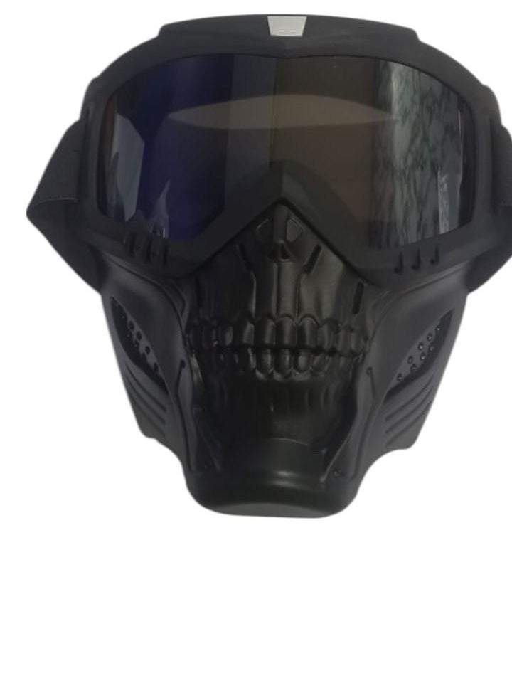 Men's and Women's Motorcycle Goggles with Mask, UV Protection Motorcycle Goggles, Skull Goggles, Helmet Goggles for Dirt Bikes and Off-Road Skiing - Image 4