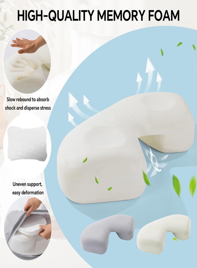 ROYALAY Cuddle Pillow, Adjustable Height Side Sleeper Pillow with Arm Hole for Adults, Memory Foam Neck Support for Couples Relieve Pressure with Washable Cover - Image 3