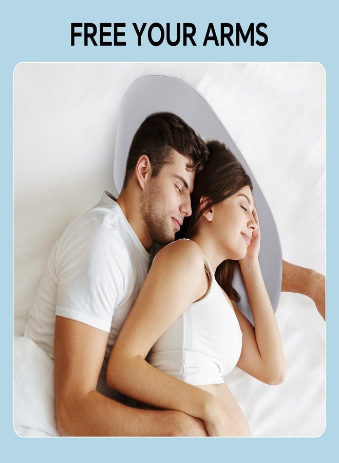 ROYALAY Cuddle Pillow, Adjustable Height Side Sleeper Pillow with Arm Hole for Adults, Memory Foam Neck Support for Couples Relieve Pressure with Washable Cover - Image 4