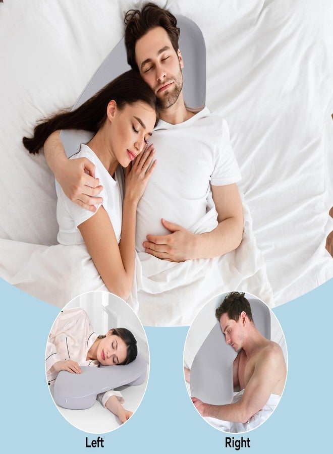 ROYALAY Cuddle Pillow, Adjustable Height Side Sleeper Pillow with Arm Hole for Adults, Memory Foam Neck Support for Couples Relieve Pressure with Washable Cover - Image 5