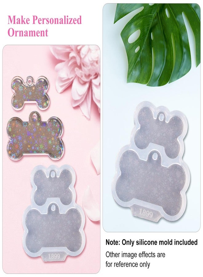 Angel Wings Cute Dog Bone Shape Silicone Mold Holographic Resin Molds for DIY Pet Tag Keychain Pendant Charm Crafts - Image 5