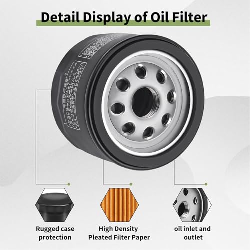 AWSZH Oil Filter 49065-7007 49065-0721 Compatiable with Kawasaki FB460V FC420V FC540V FR691V FR691V FR730V FR651V FR600V FX600V FX730V FS691V FS651V FR651V Engines 492932 am125424 25 050 01(1 pack) - Image 3