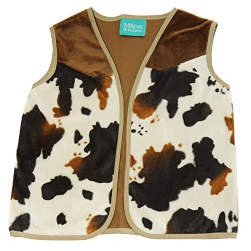 Making Believe Kids Western Rodeo Cowboy or Cowgirl Classic Costume Set Vest Black Hat Bandana Size 1012 - Image 5